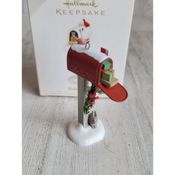 Hallmark 2006 holiday mail glitter mailbox bunny ornament Xmas - Picture 3 of 7